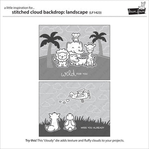 Lawn Fawn - STITCHED CLOUD BACKDROP Landscape - Lawn Cuts DIE *