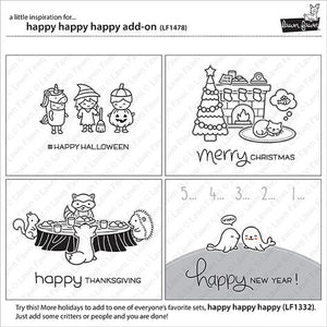 Lawn Fawn - HAPPY HAPPY HAPPY  ADD ON- Clear Stamps Set