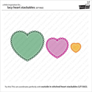 Lawn Fawn - LACY HEART Stackables - Lawn Cuts DIES