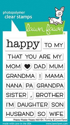 Lawn Fawn - Happy Happy Happy ADD-ON: FAMILY - Clear Stamps Set
