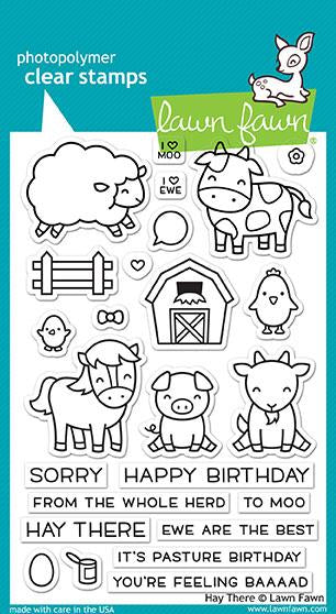 Lawn Fawn - HAY THERE - Clear Stamps Set