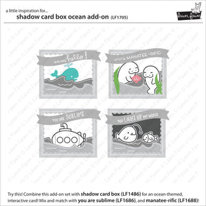Lawn Fawn - SHADOW BOX CARD OCEAN ADD-ON - Lawn Cuts DIE