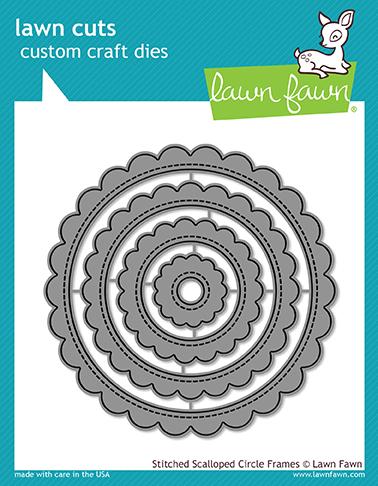 Lawn Fawn - STITCHED SCALLOPED CIRCLE FRAMES - Lawn Cuts Dies