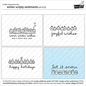 Lawn Fawn - WINTER SCRIPTY SENTIMENTS - Stamp set