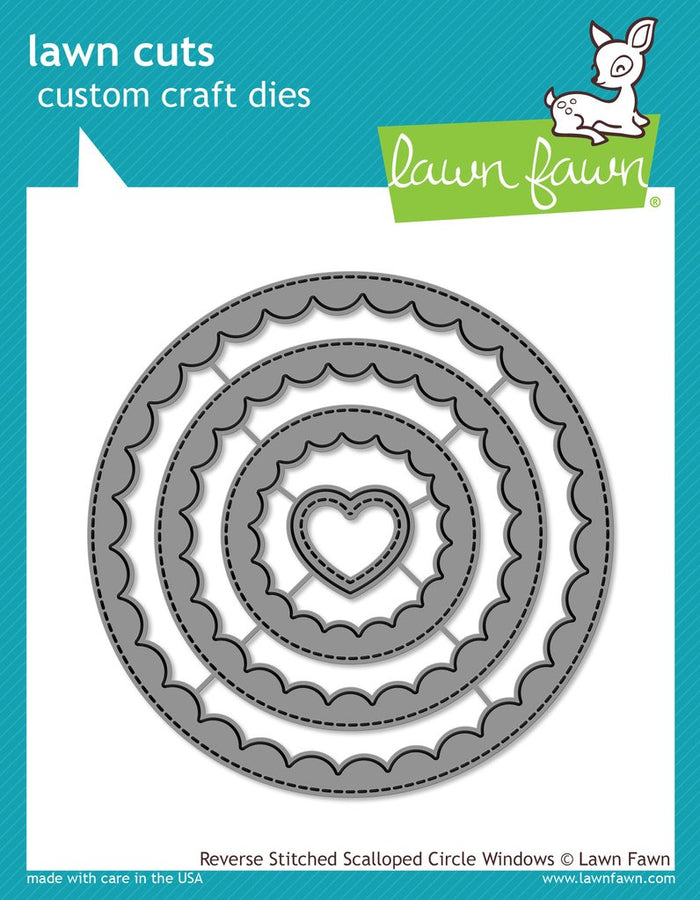 Lawn Fawn - REVERSE STITCHED SCALLOP CIRCLE WINDOWS Dies set