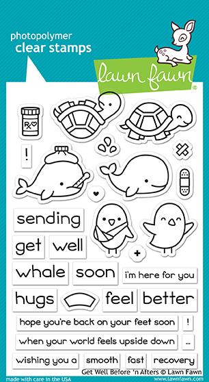 Lawn Fawn - GET WELL Before 'n Afters - Clear Stamps Set - 20% OFF!