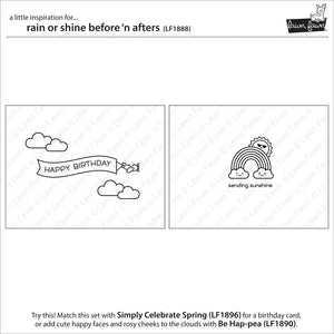Lawn Fawn - RAIN OR SHINE Before 'n Afters - Clear Stamps Set - 20% OFF!