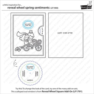 Lawn Fawn - Reveal Wheel SPRING SENTIMENTS - Clear Stamps Set