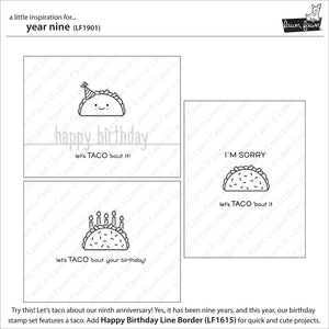 Lawn Fawn - YEAR NINE (LET'S TACO 'BOUT) - Clear Stamps Set