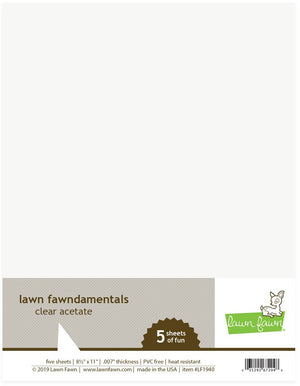 Lawn Fawn - ACETATE - Heat Resistant 5 Sheet Pack