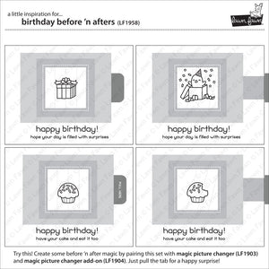 Lawn Fawn - Birthday Before n Afters - Stamp Set