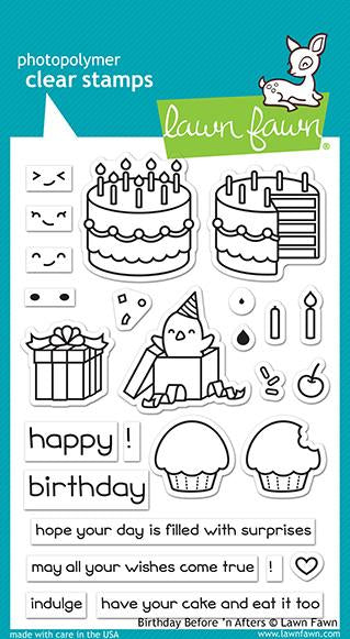 Lawn Fawn - Birthday Before n Afters - Stamp Set