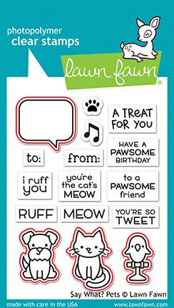 Lawn Fawn - Say What? PETS - Stamp Set