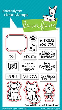 Lawn Fawn - Say What? PETS - Die Set