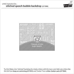 Lawn Fawn - Stitched Speech Bubble BACKDROP - Die Set