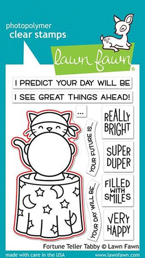 Lawn Fawn - FORTUNE TELLER TABBY - Clear Stamps set