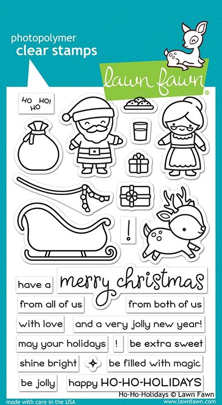 Lawn Fawn - HO-HO HOLIDAYS - Clear Stamps Set