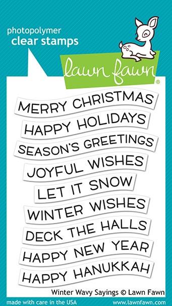 Lawn Fawn - WINTER Wavy Sayings - Clear Stamps set