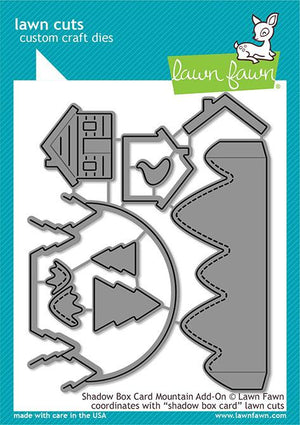 Lawn Fawn - Shadow Box Card MOUNTAIN Add-On - Lawn Cuts Dies Set