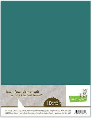 Lawn Fawn - RAINFOREST Cardstock 8.5X11 Paper Pack 10 pc