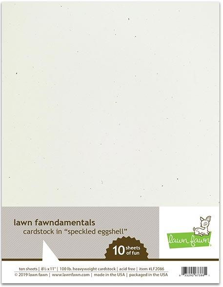 Lawn Fawn - SPECKLED EGGSHELL Cardstock 8.5X11 Paper Pack 10 pc