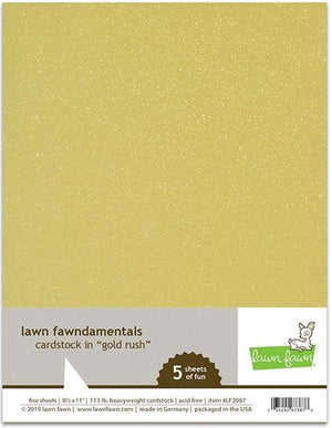 Lawn Fawn - GOLD RUSH Cardstock 8.5X11 Paper Pack 5 pc - 20% OFF!