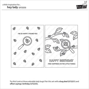 Lawn Fawn - HEY LADY - Stamps Set