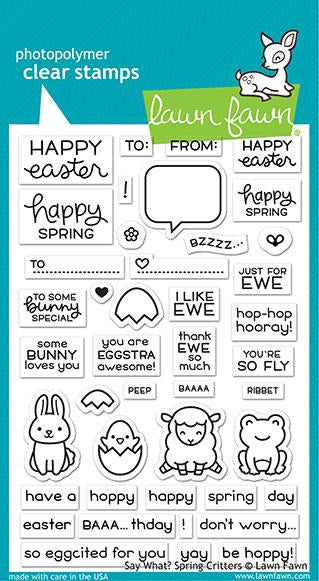 Lawn Fawn - SAY WHAT? SPRING CRITTERS - Stamps Set - 20% OFF!