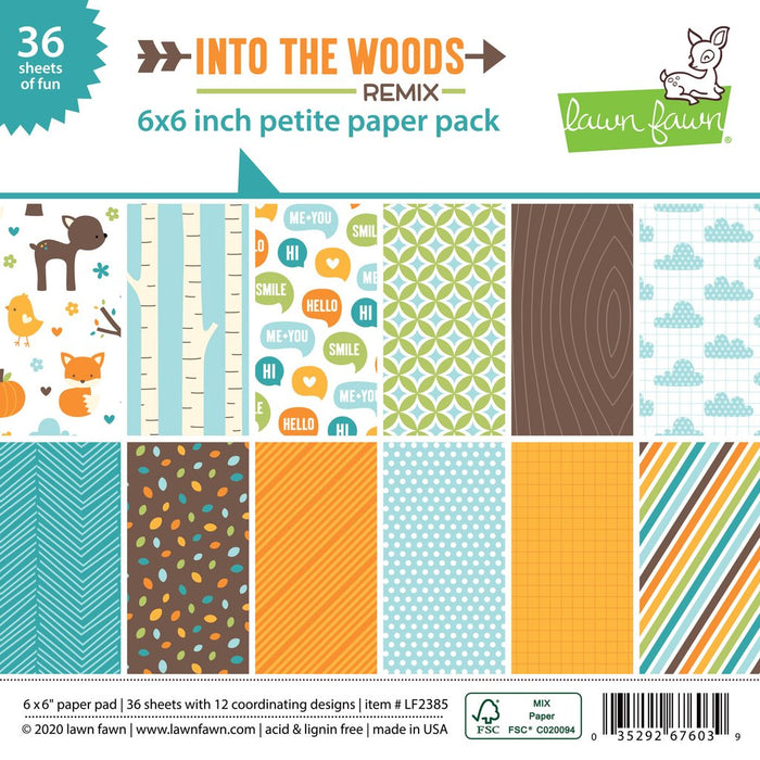 Lawn Fawn - INTO THE WOODS REMIX - Petite Paper Pack 6x6