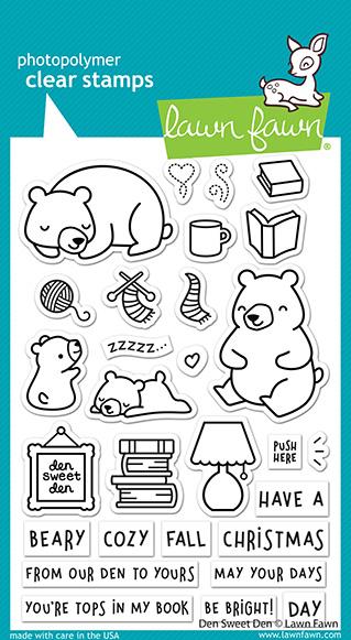 Lawn Fawn - DEN SWEET DEN - Stamps Set