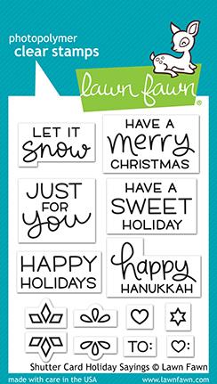 Lawn Fawn - Shutter Card HOLIDAY SAYINGS - Stamps Set