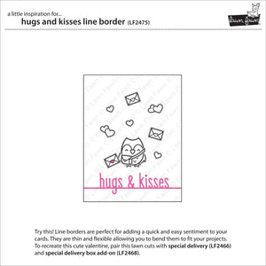 Lawn Fawn - HUGS AND KISSES Line Border - Lawn Cuts Die