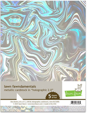 Lawn Fawn - HOLOGRAPHIC 2.0 - Metallic Cardstock Paper Pack 10 Sheets