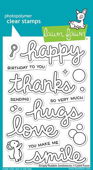 Lawn Fawn - SCRIPTY BUBBLE SENTIMENTS - Stamps Set – Hallmark Scrapbook