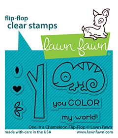 Lawn Fawn - ONE IN A CHAMELEON FLIP FLOP - Stamps Set