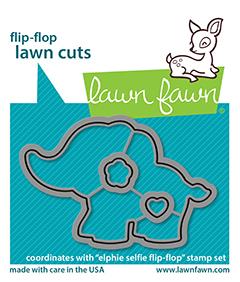 Lawn Fawn - ELPHIE SELFIE FLIP FLOP - Lawn Cuts Die