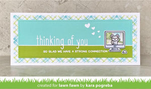 Lawn Fawn - THINKING OF YOU Line Border - Lawn Cuts Die