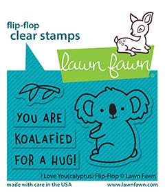 Lawn Fawn - I LOVE YOU (CALYPTUS) FLIP-FLOP - Clear Stamp Set