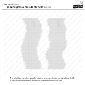 Lawn Fawn - SLIMLINE GRASSY HILLSIDE - Stencil