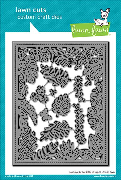 Lawn Fawn - TROPICAL LEAVES BACKDROP - Die Set