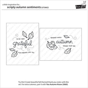 Lawn Fawn - SCRIPTY AUTUMN SENTIMENTS - Stamps set