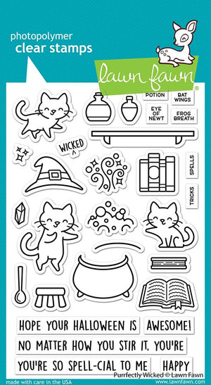 Lawn Fawn - PURRFECTLY WICKED - Stamps set