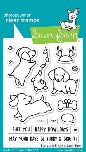 Lawn Fawn - FURRY and BRIGHT - Stamps set