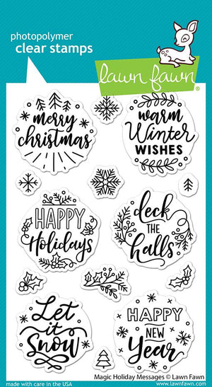 Lawn Fawn - MAGIC HOLIDAY MESSAGES - Stamps set