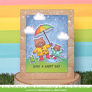 Lawn Fawn - BEARY RAINY DAY - Stamps set