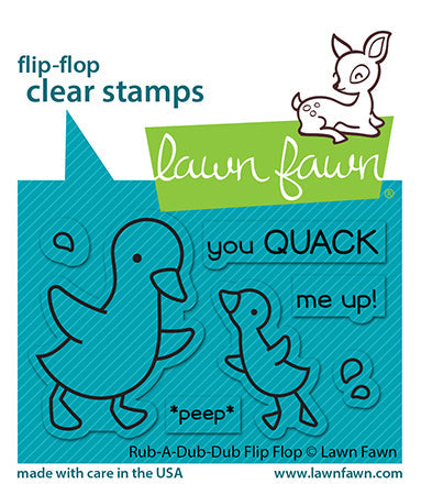 Lawn Fawn - RUB-A-DUB-DUB Flip Flop - Stamps Set