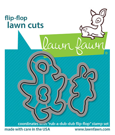 Lawn Fawn - RUB-A-DUB-DUB Flip Flop - Dies Set