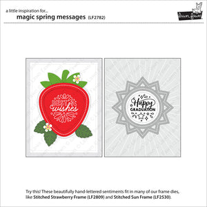 Lawn Fawn - Magic SPRING MESSAGES - Dies Set