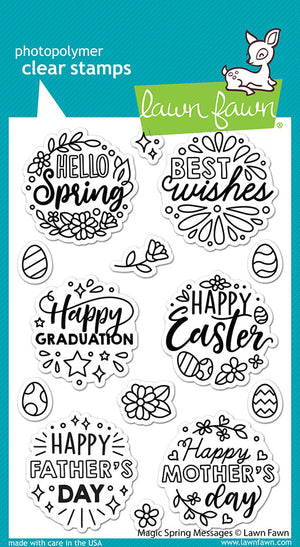 Lawn Fawn - Magic SPRING MESSAGES - Stamps Set