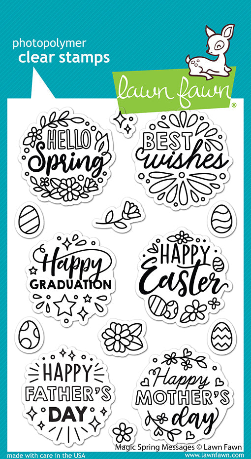 Lawn Fawn - Magic SPRING MESSAGES - Stamps Set